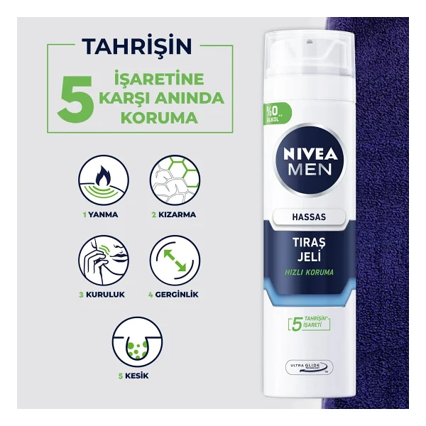 Nivea Men Hassas 200 Ml Tıraş Jeli - Görsel 6
