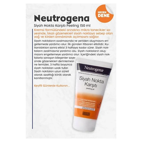 Neutrogena Visibly Clear Siyah Nokta Temizleyici Peeling Jel 150 Ml - Görsel 3