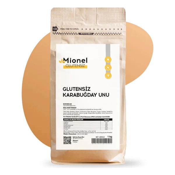 Mionel Glutensiz 1 Kg Karabuğday Unu - Görsel 4