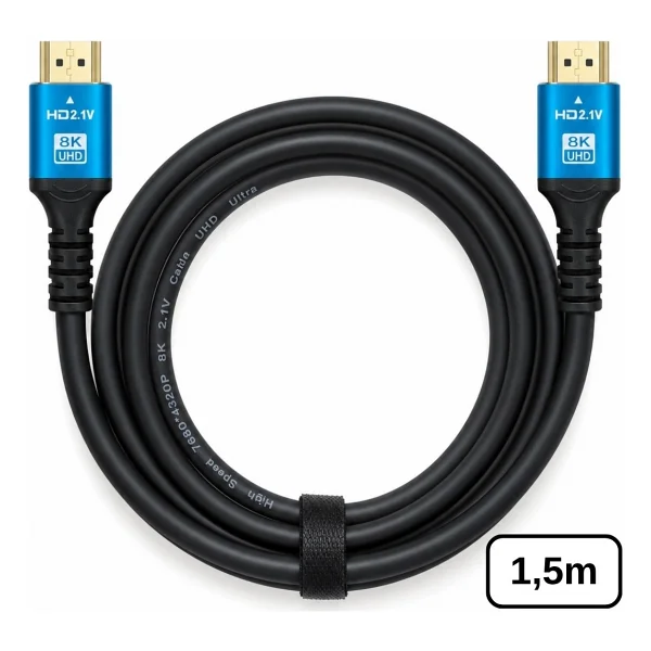 Alfais 6060 8K Ultra HD 2.1v 48gbps Hdmı Kablo 1.5 Metre Altın Kaplama LED TV - Görsel 7