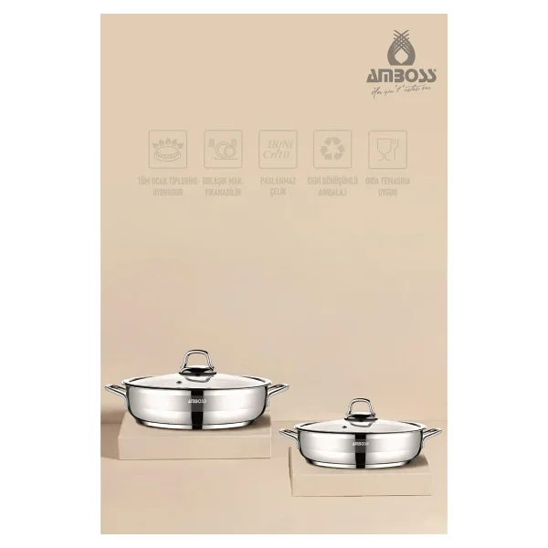 Amboss Nirvana 18-20 Cm 4 Parça Çelik Sahan Seti - Görsel 7