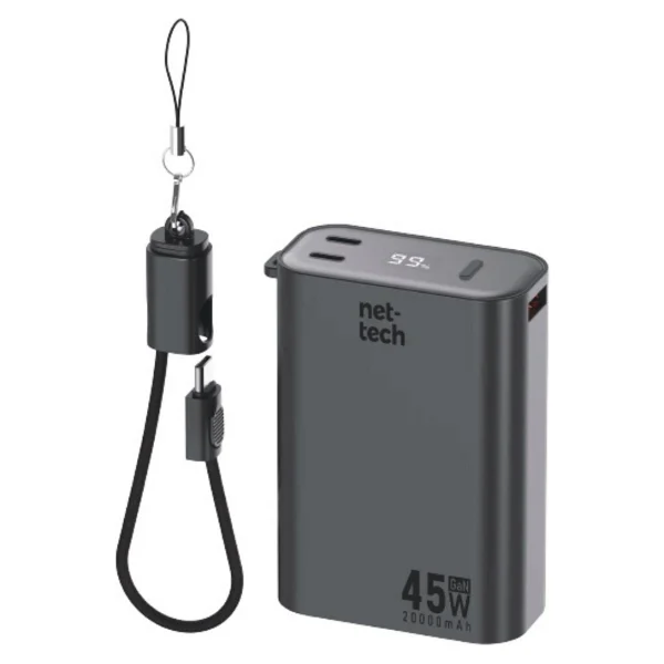 Nettech Nt-Pw41 20000 mAh Hızlı Şarj Type-C Kablolu Powerbank - Görsel 4