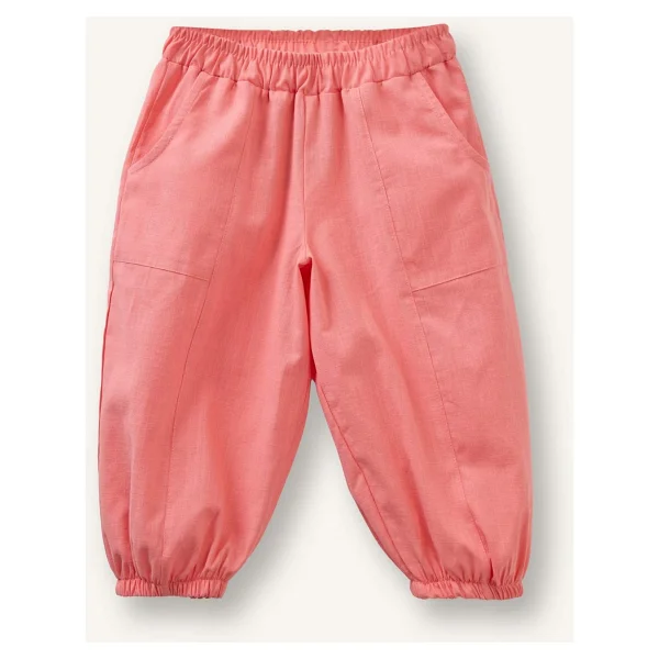 Defacto Balloon Fit Esnek Bantlı Paça Keten Karışımlı Pantolon Kız Bebek H4256a526sm - Pembe-Pn682 - 9 - 12 Ay - Görsel 3