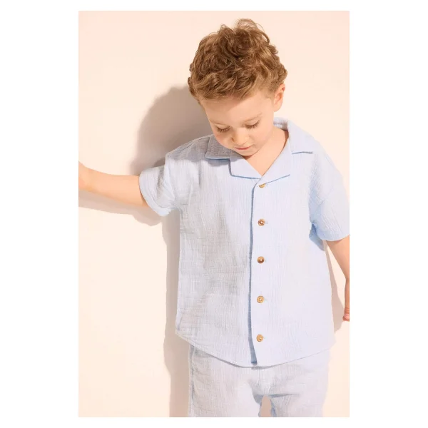 DeFacto Müslin 2'li Takım Erkek Bebek H3017A526SM - 9 - 12 Ay - Mavi-BE343 - Görsel 2