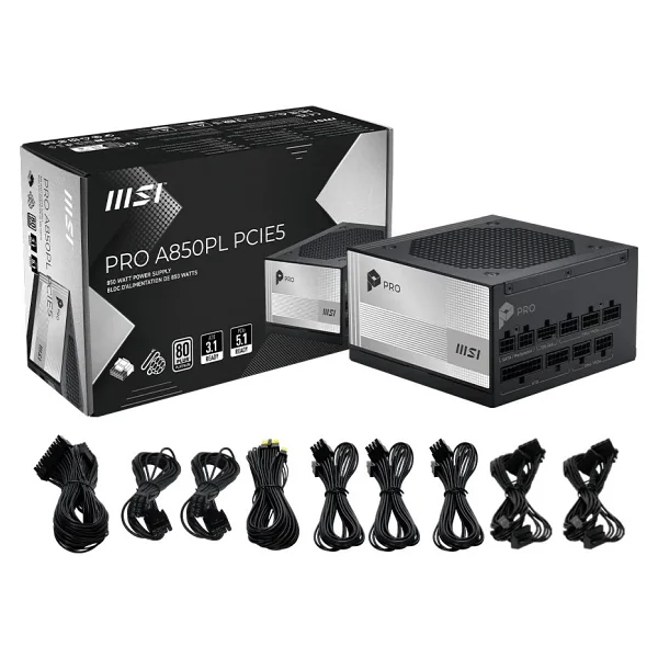 Msı Pro A850pl Pcıe5 Gen5.1 850 W Power Supply - Görsel 4
