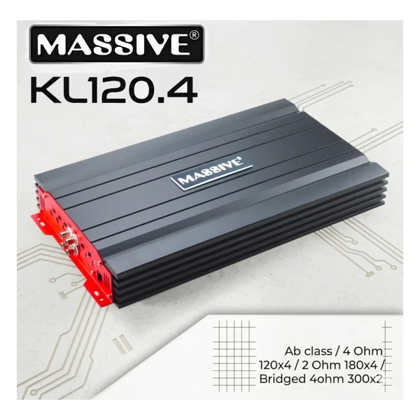 Massive Ms-Kl120.4 Ab 3000 W Oto Amplifikatör - Görsel 4
