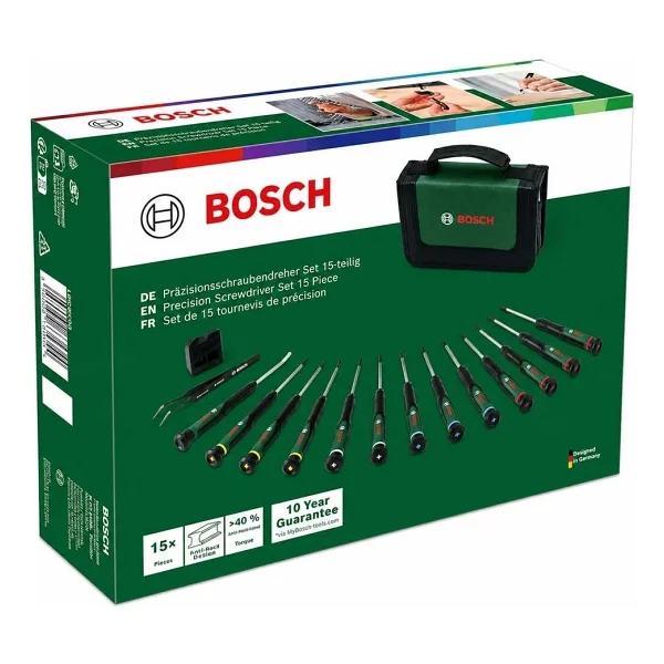 Bosch 1600a039j4 15 Parça Hassas Tornavida Seti - Görsel 3