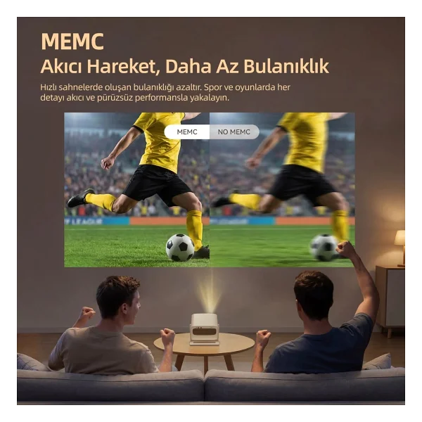 Wanbo Vali 1 900 Lümen Full HD Android Projeksiyon Cihazı - Görsel 3