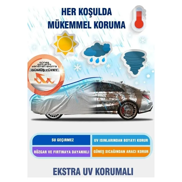 Baghes Tesla Model Y Uyumlu Branda Lüx Kalite Oto Örtüsü Araba Çadırı - Görsel 3
