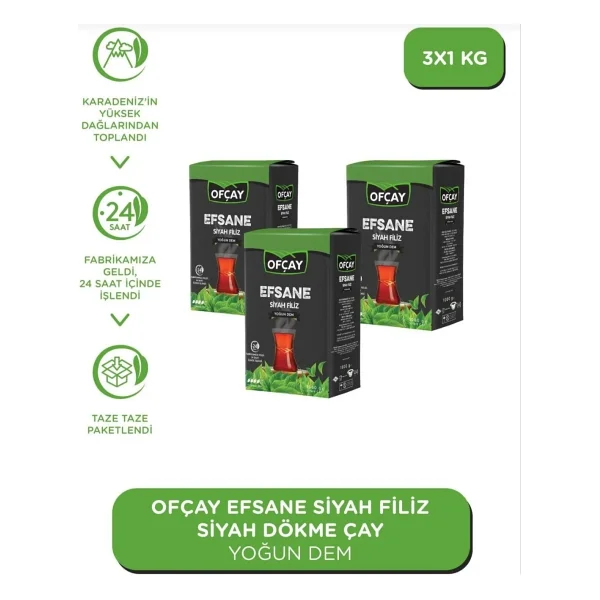Ofçay Efsane Filiz 1 Kg 3'lü Çay - Görsel 3