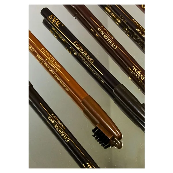 Kajal Özel Fırça Kapaklı Kaş Kalemi (Orta Kahverengi) - Eyebrow Pencil No:314 - Görsel 7