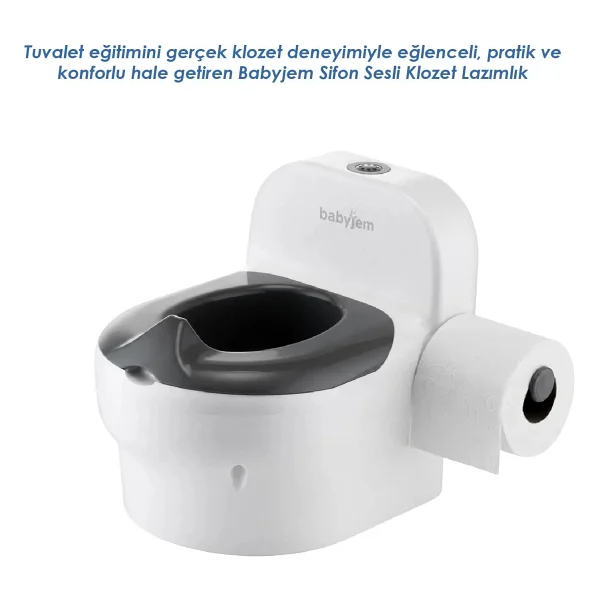 Babyjem Bebeğimin İlk Tuvaleti Sifon Sesli Lazımlık Oturak Pp5 Malzemeden Yapılmış Ergonomik Tasarım - Görsel 6