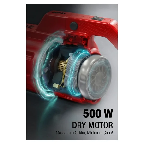 Fantom Speedy Pro Du 2100 Kırmızı Dikey Elektrikli Süpürge - Görsel 6