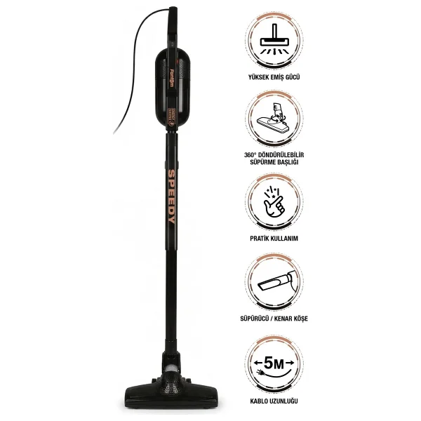 Fantom Speedy Pro Du 2100 Siyah Dikey Elektrikli Süpürge - Görsel 9