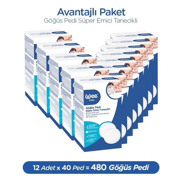 Wee Baby Klasik 40'lı 12 Paket Göğüs Pedi - Görsel 2