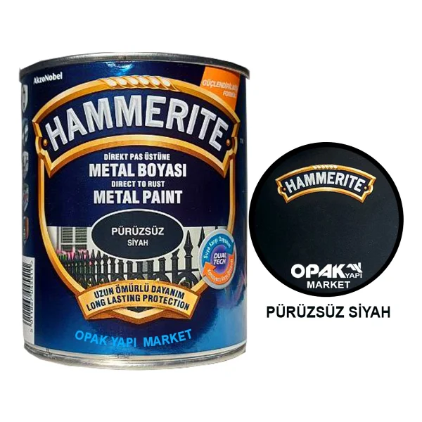 Marshall Hammerite Düz Siyah 0,75l - Görsel 4