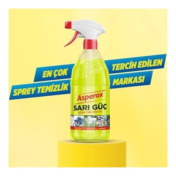 Asperox Sarı Güç Yağ Çözücü Sprey 650 Ml (6 Paketi) - Option-1 - Görsel 2