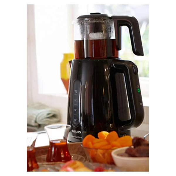 Philips Daily Çay Makinesi - Otomatik Sıcak Tutma, 1.9l Su Isıtıcısı, 0.9l Demlik, Kaynatma 1700w, Kireç Fil - Görsel 3