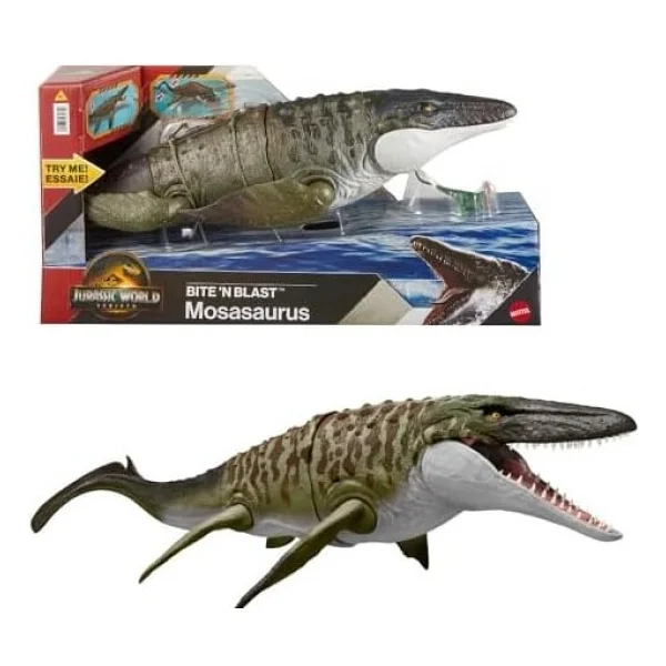Jurassic World Bite N Blast Mosasaurus Figür JCH00 - Görsel 2