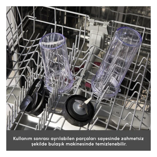 Karaca Blendfit Go Personal Çift Hazneli 550 W Antrasit Kişisel Smoothie Blender - Görsel 9