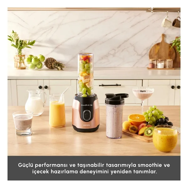 Karaca Blendfit Go Personal Çift Hazneli 550 W Kişisel Smoothie Blender - Görsel 5