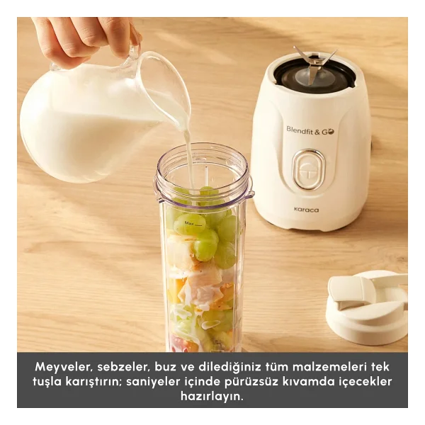 Karaca Blendfit Go Personal Çift Hazneli 550 W Starlight Kişisel Smoothie Blender - Görsel 6