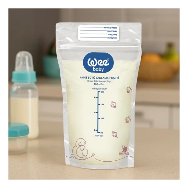 Wee Baby Anne Sütü Saklama Poşeti 200 Ml 20'li X 3 Adet - Görsel 5