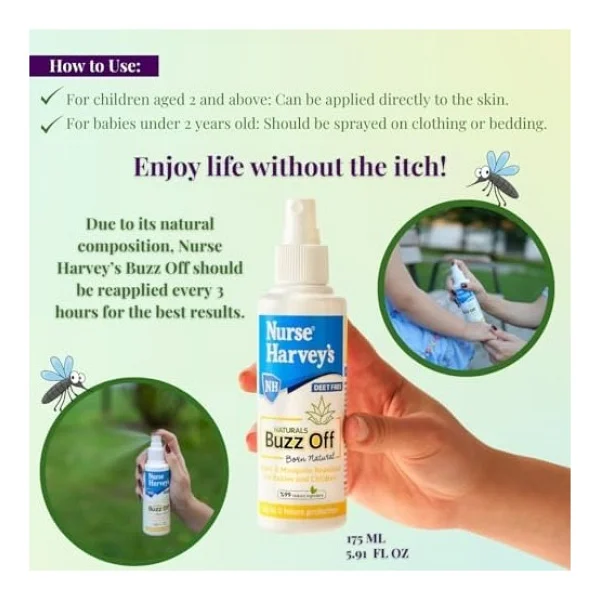 Nurse Harvey's Organics Buzz Off Sinek Ve Haşere Kovucu Sprey 175 Ml - Görsel 10