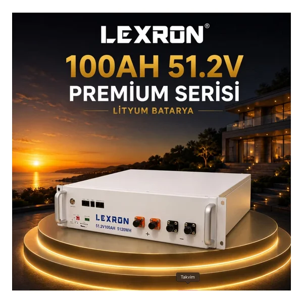 Lexron Premium Seri 51.2 V 100 Ah Lityum Batarya - Görsel 2