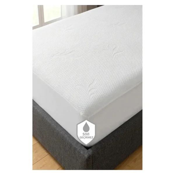 Suvay Bambu Desen Sıvı Geçirmez Alez 90x190 Tek Kişilik - Ultra Sessiz Fitted Yatak Koruyucu Premium - 90 X 190 Cm - Beyaz - Görsel 8