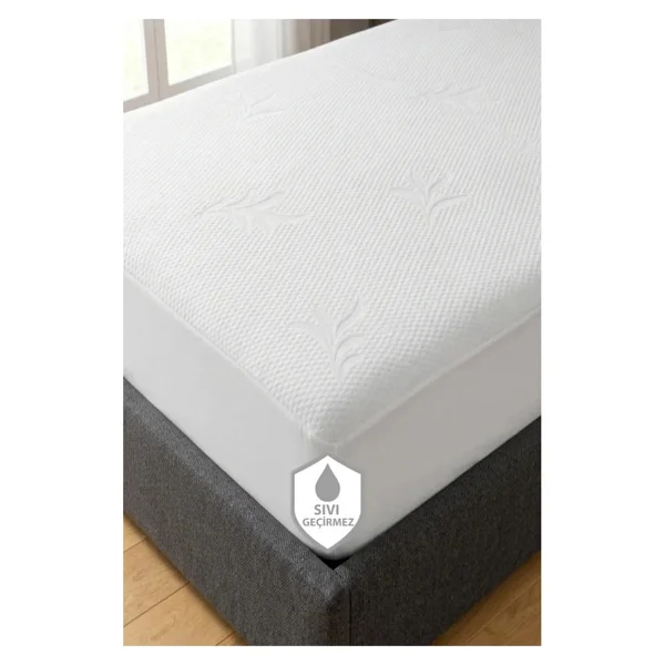 Suvay Bambu Desen Sıvı Geçirmez Alez 90x190 Tek Kişilik - Ultra Sessiz Fitted Yatak Koruyucu Premium - 90 X 190 Cm - Beyaz - Görsel 9