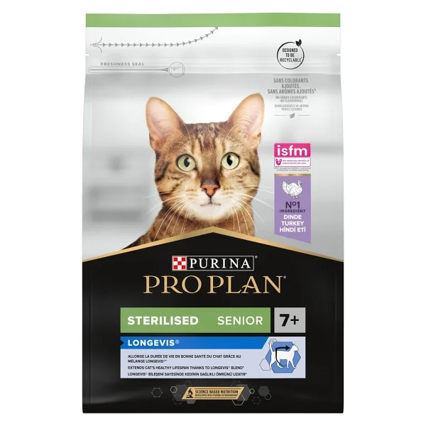 Pro Plan Senior 7+ Hindili Kısırlaştırılmış 3 Kg Yaşlı Kedi Maması - Görsel 2