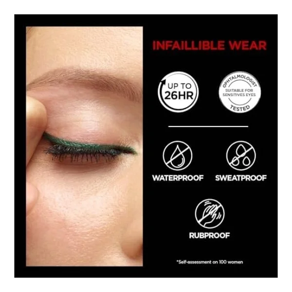 L'oreal Paris Infaillible Automatic Yoğun Siyah Jel Göz Kalemi - Görsel 3