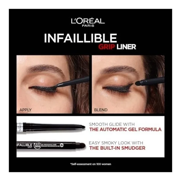 L'oreal Paris Infaillible Automatic Yoğun Siyah Jel Göz Kalemi - Görsel 4