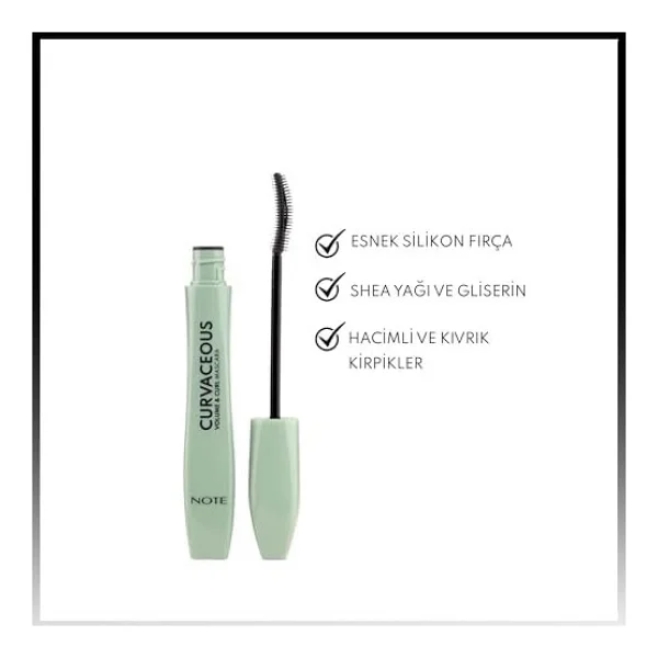Note Curvaceous Hacim Ve Kıvırma Etkili Siyah Maskara - Görsel 5