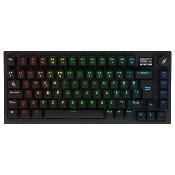 Hawk Gaming Chair Hk520 RGB %75 Prelubed Switch Kablolu/Kablosuz Mekanik Oyuncu Klavyesi - Görsel 2