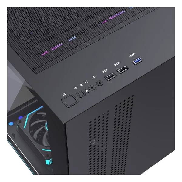 Next Gaming Orion Neon Argb Fanlı Siyah Micro Atx Oyuncu Kasası - Görsel 10