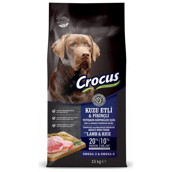 Crocus Kuzu Etli Pirinçli 15 Kg Yetişkin Köpek Maması - Görsel 5