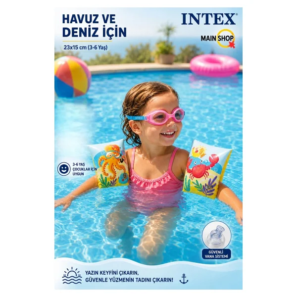 Intex 58652 23x15 Cm Desenli Çocuk Deniz Kolluğu - Görsel 6