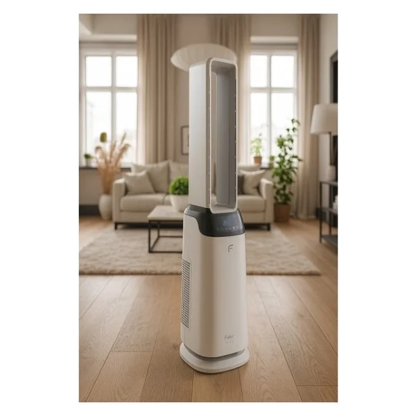 Fakir Kule Tipi Kanatsız Vantilatör Beyaz 70 W, Uzaktan Kumanda, 12 Hız Kademesi, Sıcaklık Göstergesi, 12 Saat Zamanlayıcı Ve Geniş Salınımlı Güçlü Serinlik - Görsel 3