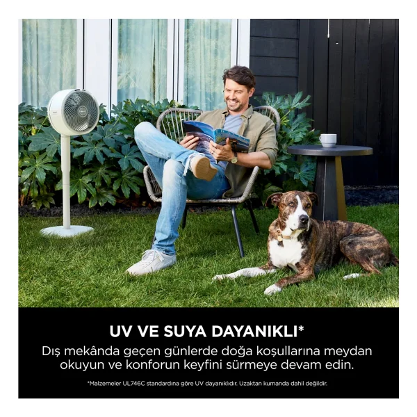 Shark Portatif Ayaklı Fan & Vantilatör Beyaz 36 W, Kablosuz Kullanım, Uzaktan Kumanda, 5 Hız Kademesi, Masaüstü ve Ayaklı Iç-Dış Mekan Için Pratik Taşınabilir Serinlik Çözümü - Görsel 6