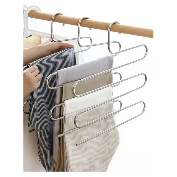Metal 5 Katlı Pantolon & Şal Askısı Çoklu Askılık Dekoratif Akıllı Düzenleyici - Görsel 6