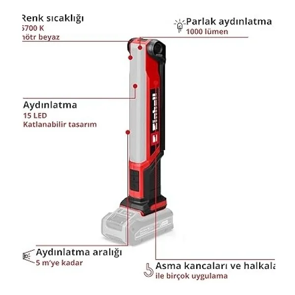 Einhell Te-Cl 18/1000 S Li Aküsüz Projektör - Görsel 3