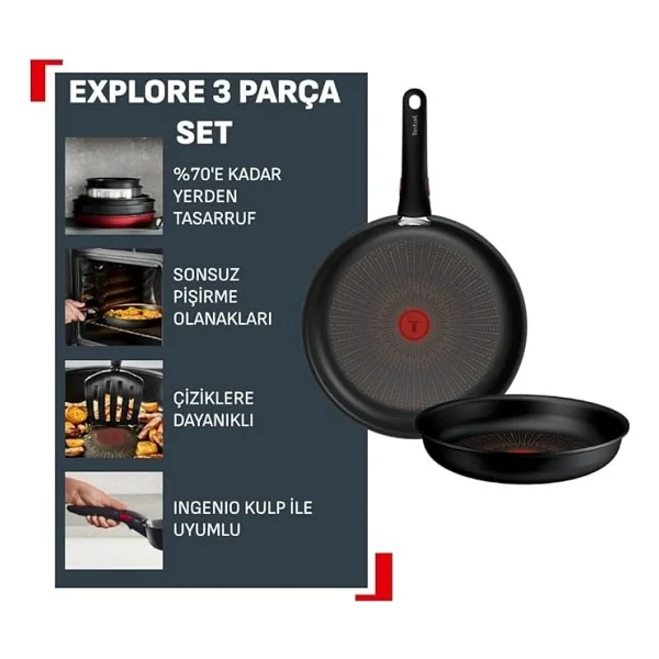 Tefal Ingenio Explore Fusion Core 9x 2'li Küçük Tava Seti - Görsel 4