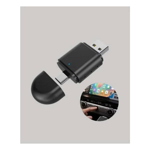 Kablosuz Carplay Ve Android Auto Adaptörü - USB-A & Type-C Girişli Akıllı Dönüştürücü - Görsel 5