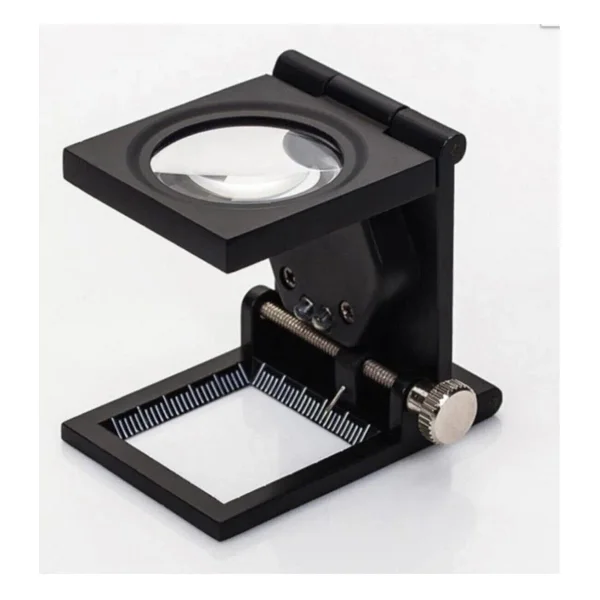 Nikula 10x Katlanır Sayaçlı Metal Lüp 28mm 2 LED Işıklı Büyüteç Tekstil - Görsel 6