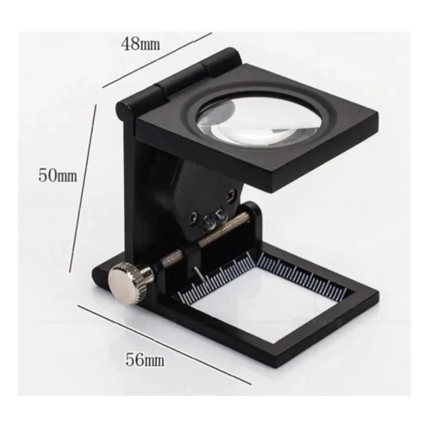 Nikula 10x Katlanır Sayaçlı Metal Lüp 28mm 2 LED Işıklı Büyüteç Tekstil - Görsel 2