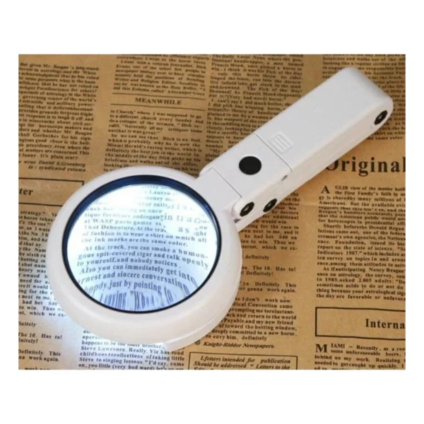 Bosile Katlanır 3,5x10x Masa Büyüteç Lup Mercek Çift Kademeli LED Işık - Görsel 3