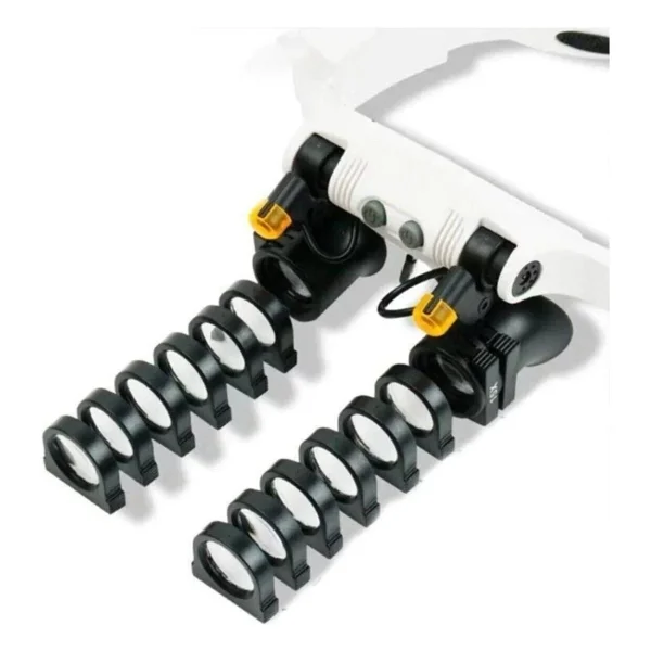 Bosile Gözlük Büyüteç Çift LED Işıklı 7 Lensli 3x 4x 5x 6x 7x 10x 15x - Görsel 3