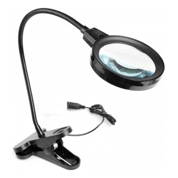 Nikula 12 LED Işıklı Clipsli Masa Lambası Büyüteç - Görsel 4